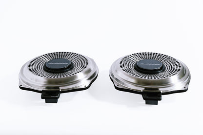 BACKORDERED UNTIL AUGUST 31 (RECOMMEND YOU ORDER NOW!) - Bavsound Ghost Underseat Subwoofers for BMW, V3, 8 Ohm, Pair [REQUIRES HEAT GUN & DRILL]